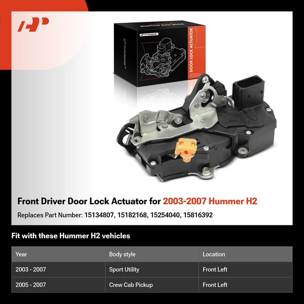 Front Driver Door Lock Actuator for 2003-2007 Hummer H2