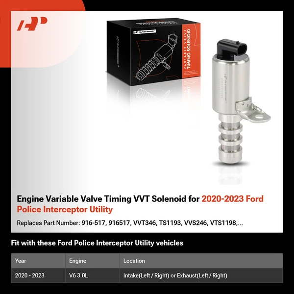 Engine Variable Valve Timing VVT Solenoid for 2020-2023 Ford Police Interceptor Utility