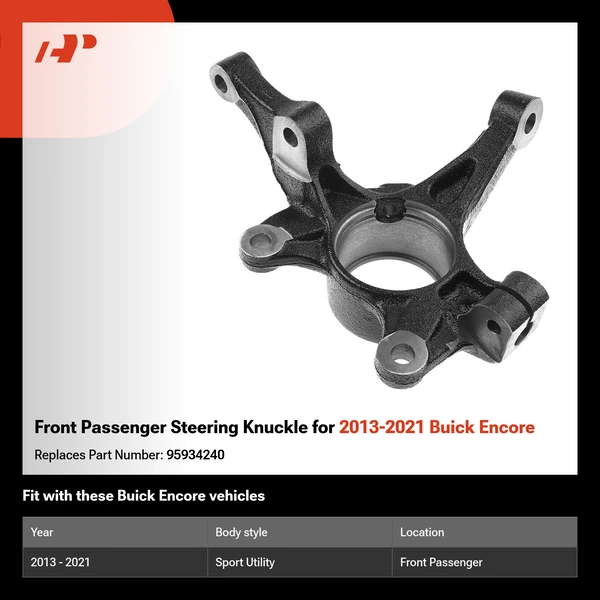 Front Passenger Steering Knuckle for 2013-2021 Buick Encore