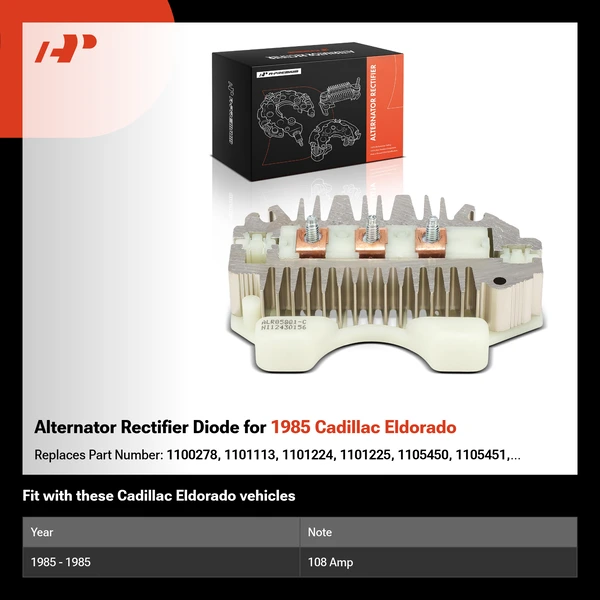 Alternator Rectifier Diode for 1985 Cadillac Eldorado