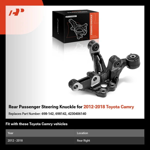 Rear Passenger Steering Knuckle for 2012-2018 Toyota Camry