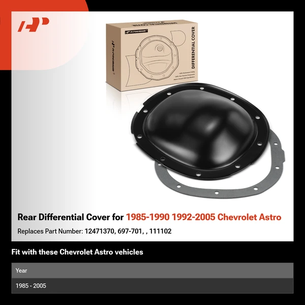 Rear Differential Cover for 1985-1990 1992-2005 Chevrolet Astro