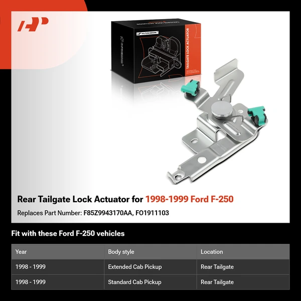 Rear Tailgate Lock Actuator for 1998-1999 Ford F-250