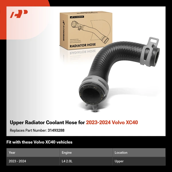 Upper Radiator Coolant Hose for 2023-2024 Volvo XC40