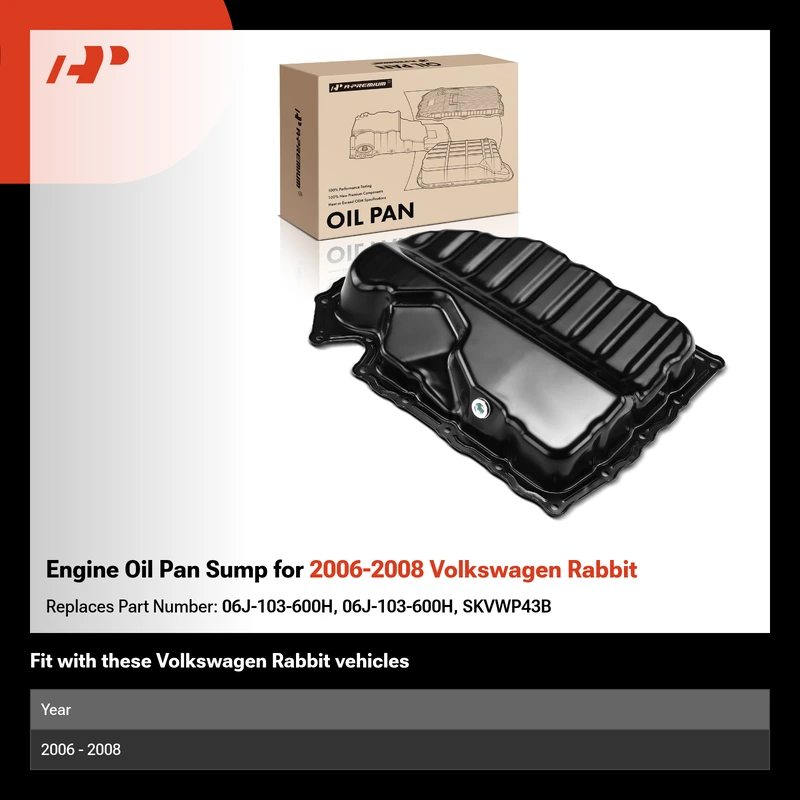 Engine Oil Pan Sump for 2006-2008 Volkswagen Rabbit