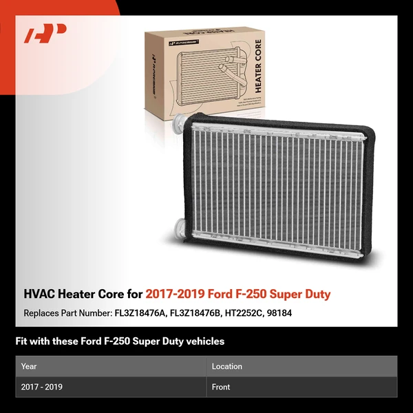 HVAC Heater Core for 2017-2019 Ford F-250 Super Duty