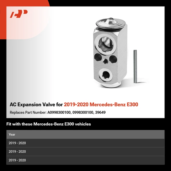 AC Expansion Valve for 2019-2020 Mercedes-Benz E300