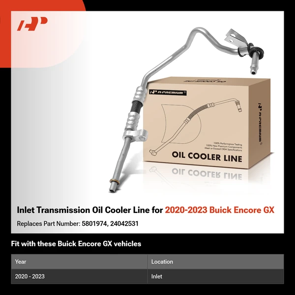 Inlet Transmission Oil Cooler Line for 2020-2023 Buick Encore GX