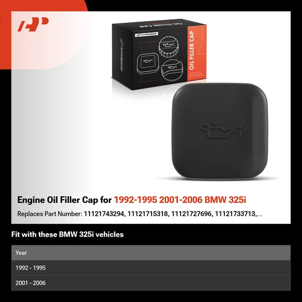 Engine Oil Filler Cap for 1992-1995 2001-2006 BMW 325i
