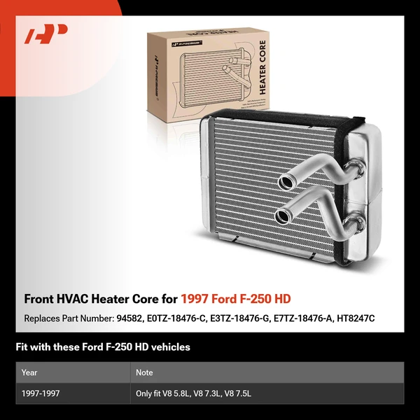 Front HVAC Heater Core for 1997 Ford F-250 HD
