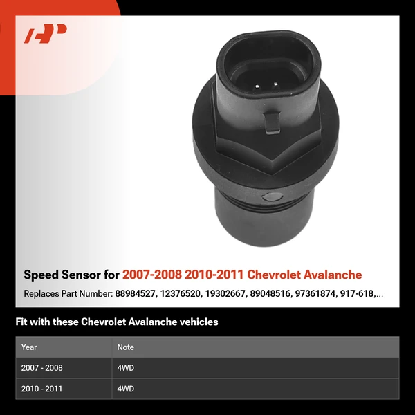 Speed Sensor for 2007-2008 2010-2011 Chevrolet Avalanche