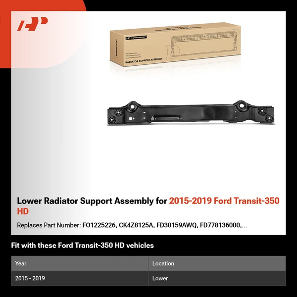 Lower Radiator Support Assembly for 2015-2019 Ford Transit-350 HD