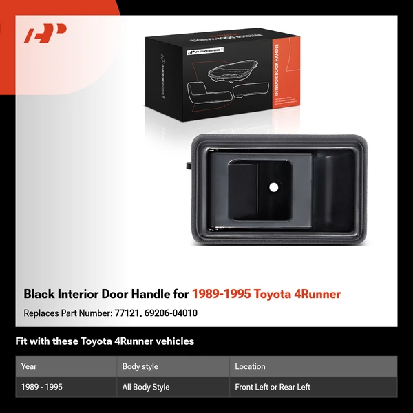 Black Interior Door Handle for 1989-1995 Toyota 4Runner