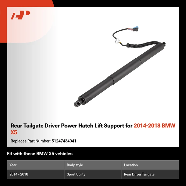 Rear Tailgate Driver Power Hatch Lift Support for 2014-2018 BMW X5