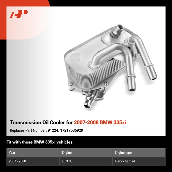 Transmission Oil Cooler for 2007-2008 BMW 335xi