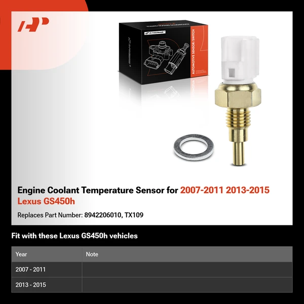 Engine Coolant Temperature Sensor for 2007-2011 2013-2015 Lexus GS450h
