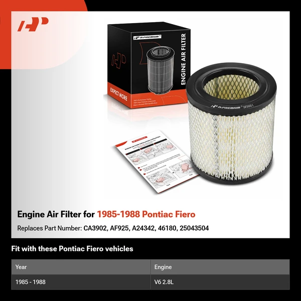 Engine Air Filter for 1985-1988 Pontiac Fiero