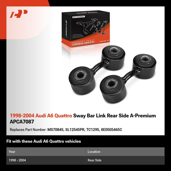 1998-2004 Audi A6 Quattro Sway Bar Link Rear Side A-Premium APCA7087