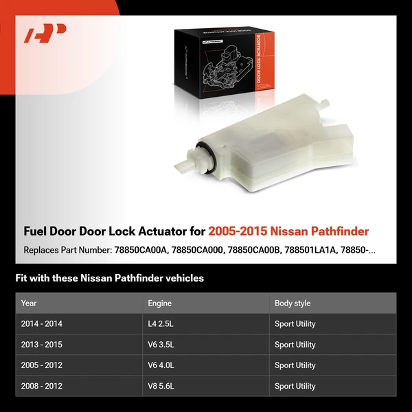 Fuel Door Door Lock Actuator for 2005-2015 Nissan Pathfinder