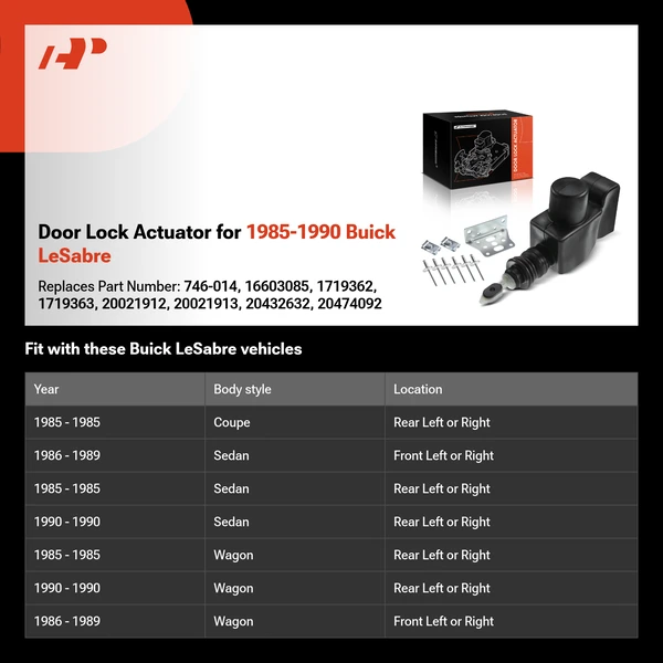 Door Lock Actuator for 1985-1990 Buick LeSabre