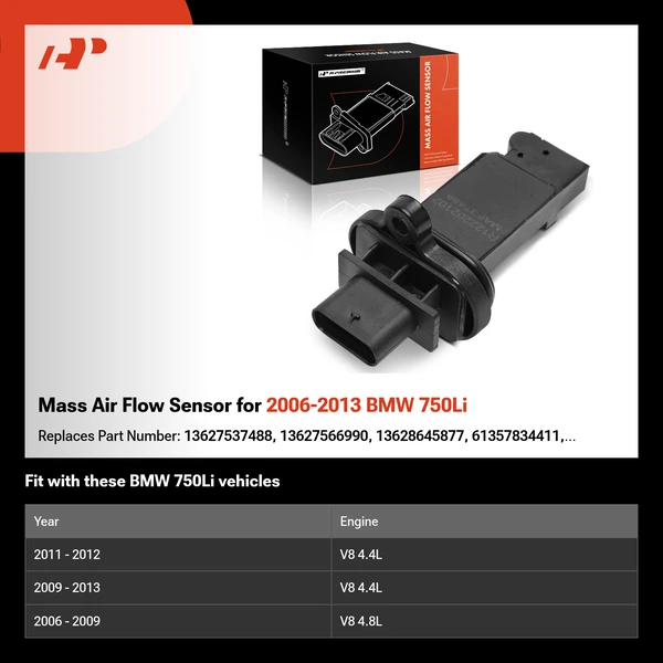Mass Air Flow Sensor for 2006-2013 BMW 750Li