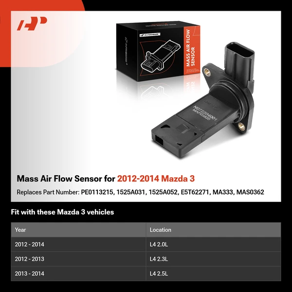 Mass Air Flow Sensor for 2012-2014 Mazda 3