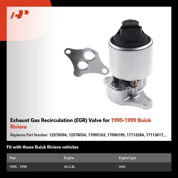 Exhaust Gas Recirculation (EGR) Valve for 1995-1999 Buick Riviera