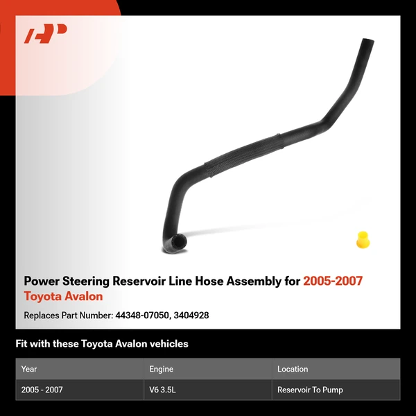 Power Steering Reservoir Line Hose Assembly for 2005-2007 Toyota Avalon