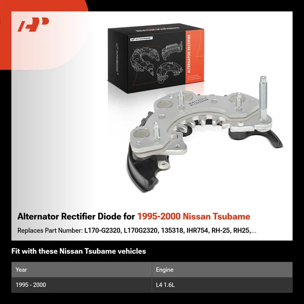Alternator Rectifier Diode for 1995-2000 Nissan Tsubame