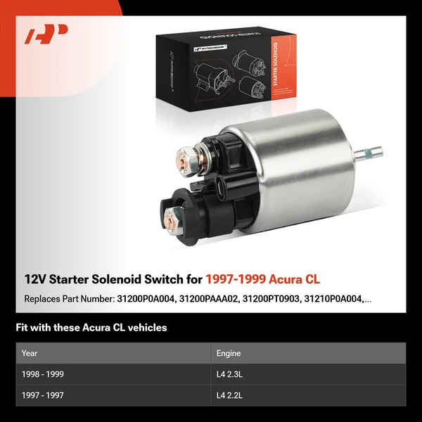 12V Starter Solenoid Switch for 1997-1999 Acura CL