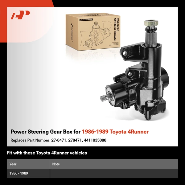 Power Steering Gear Box for 1986-1989 Toyota 4Runner