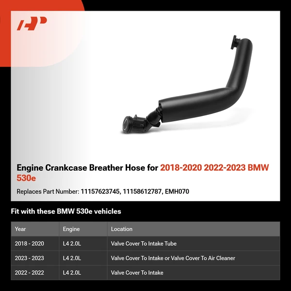 Engine Crankcase Breather Hose for 2018-2020 2022-2023 BMW 530e