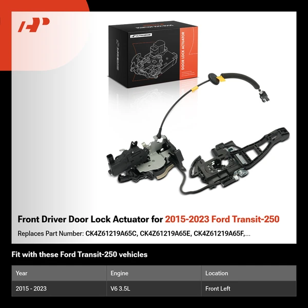 Front Driver Door Lock Actuator for 2015-2023 Ford Transit-250