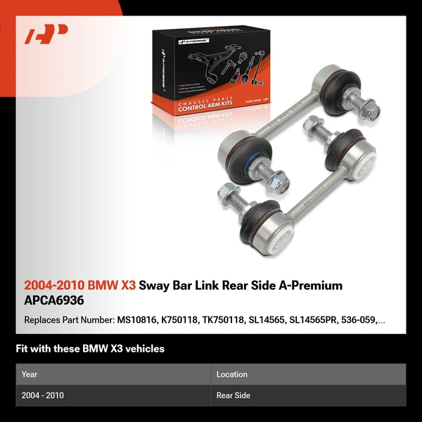 2004-2010 BMW X3 Sway Bar Link Rear Side A-Premium APCA6936