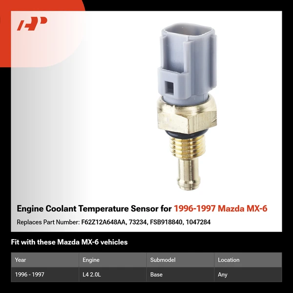 Engine Coolant Temperature Sensor for 1996-1997 Mazda MX-6