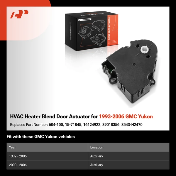 HVAC Heater Blend Door Actuator for 1993-2006 GMC Yukon