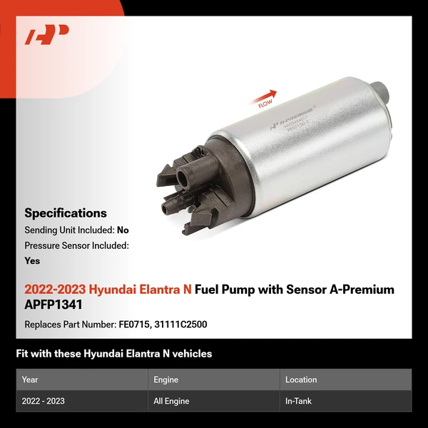 2022-2023 Hyundai Elantra N Fuel Pump with Sensor A-Premium APFP1341