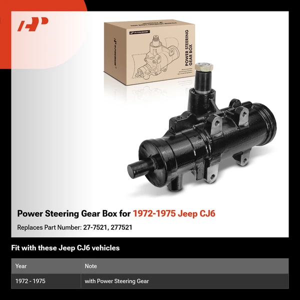 Power Steering Gear Box for 1972-1975 Jeep CJ6