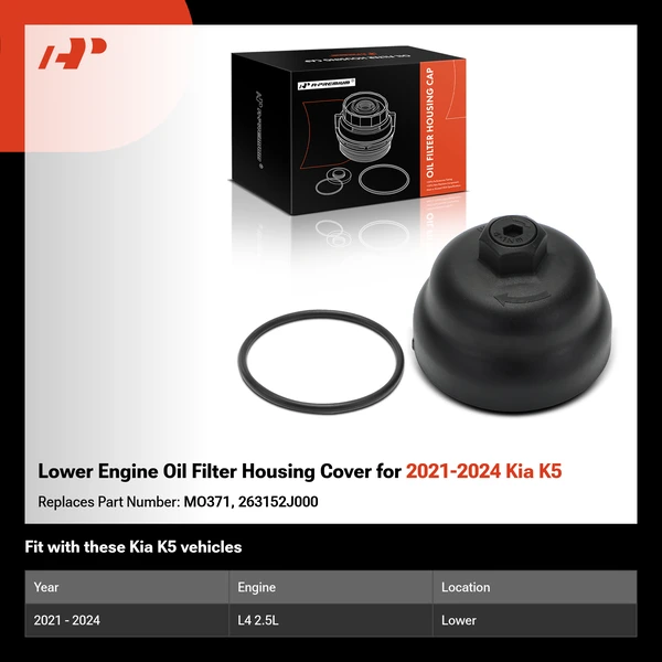 Lower Engine Oil Filter Housing Cover for 2021-2024 Kia K5