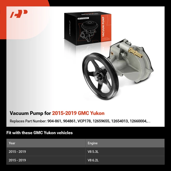 Vacuum Pump for 2015-2019 GMC Yukon