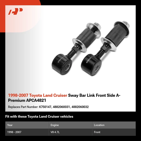 1998-2007 Toyota Land Cruiser Sway Bar Link Front Side A-Premium APCA4821