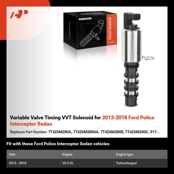 Variable Valve Timing VVT Solenoid for 2013-2018 Ford Police Interceptor Sedan