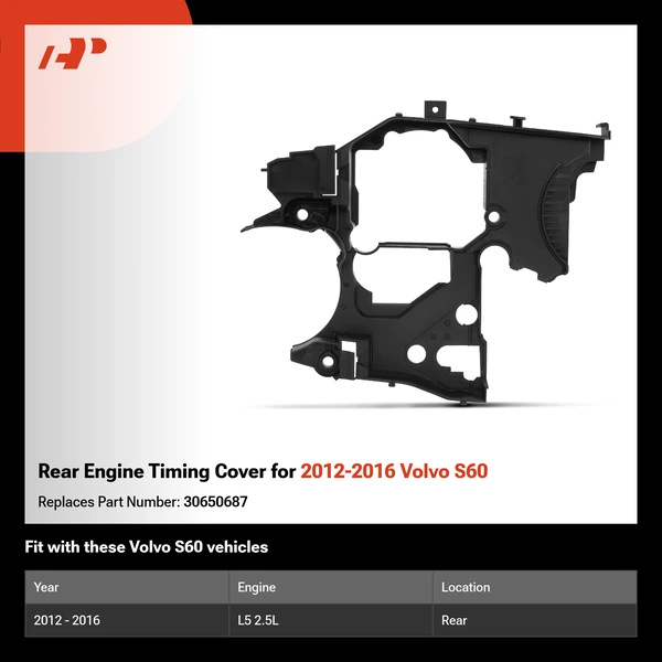 Rear Engine Timing Cover for 2012-2016 Volvo S60