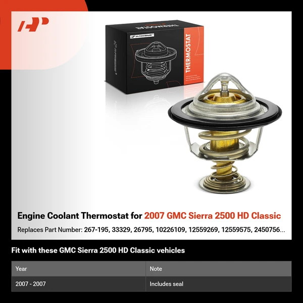 Engine Coolant Thermostat for 2007 GMC Sierra 2500 HD Classic