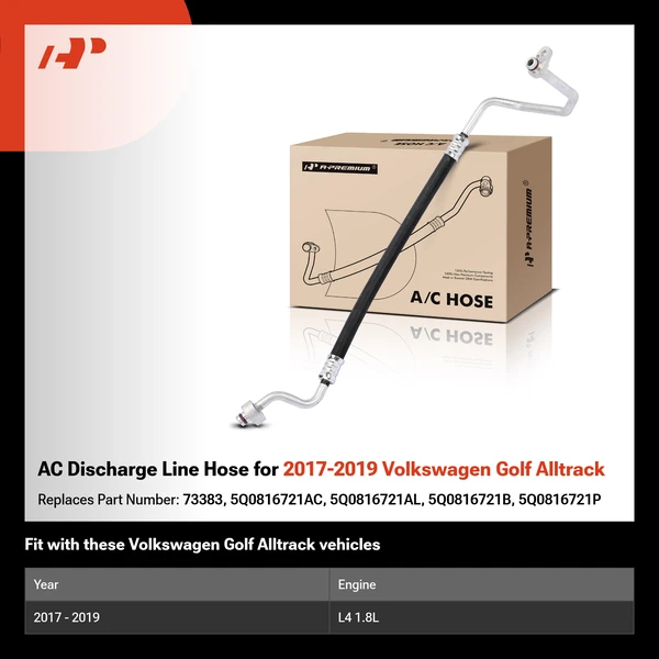 AC Discharge Line Hose for 2017-2019 Volkswagen Golf Alltrack