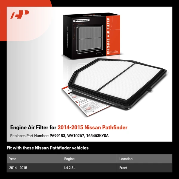 Engine Air Filter for 2014-2015 Nissan Pathfinder