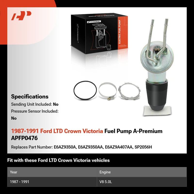 1987-1991 Ford LTD Crown Victoria Fuel Pump A-Premium APFP0476