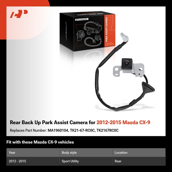 Rear Back Up Park Assist Camera for 2012-2015 Mazda CX-9