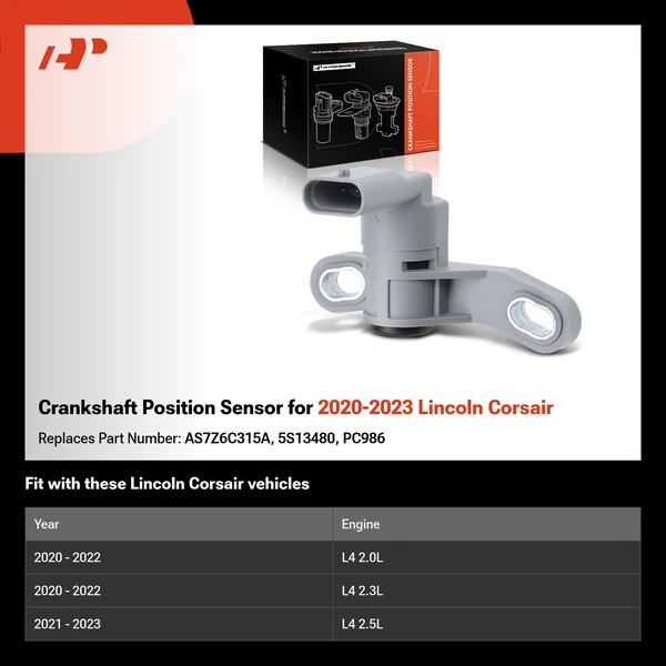 Crankshaft Position Sensor for 2020-2023 Lincoln Corsair