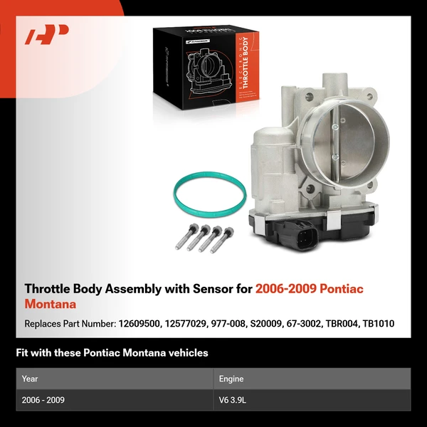 Throttle Body Assembly with Sensor for 2006-2009 Pontiac Montana